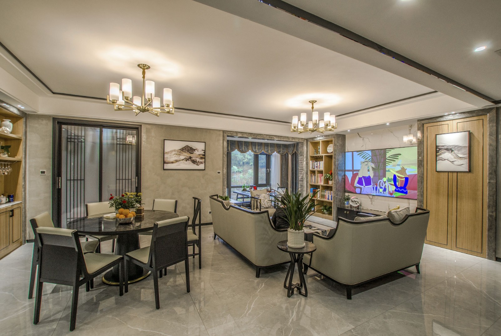 裝修案例輕奢簡(jiǎn)歐風(fēng)格室內(nèi)裝修效果圖-客餐廳 裝修案例輕奢簡(jiǎn)歐風(fēng)格室內(nèi)裝修效果圖-客餐廳