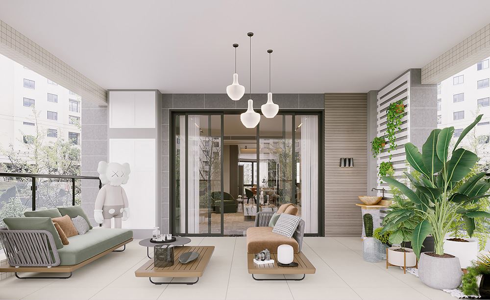 佛山市萬(wàn)科悅都薈現(xiàn)代簡(jiǎn)約風(fēng)格四居室裝修案例