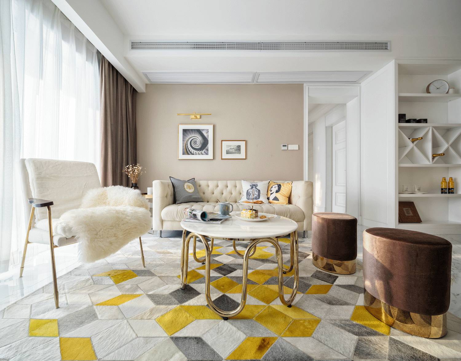 美式輕奢風格家裝設(shè)計室內(nèi)裝修效果圖-客廳 美式輕奢風格家裝設(shè)計室內(nèi)裝修效果圖-客廳