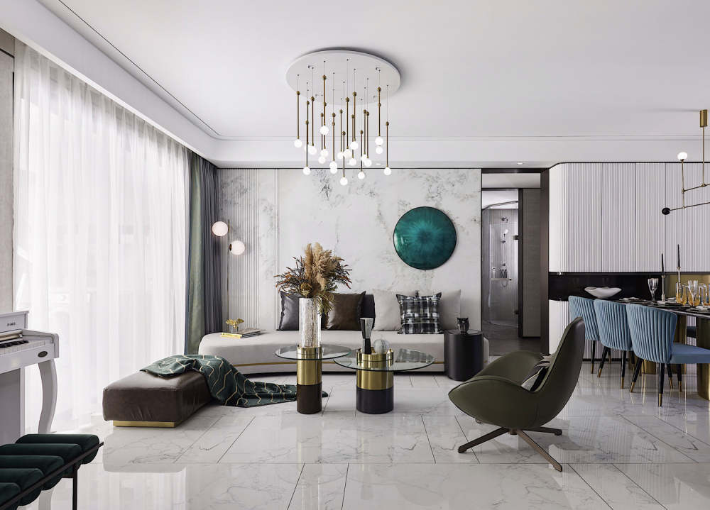 簡(jiǎn)歐輕奢風(fēng)格室內(nèi)家裝案例效果圖-客廳 簡(jiǎn)歐輕奢風(fēng)格室內(nèi)家裝案例效果圖-客廳