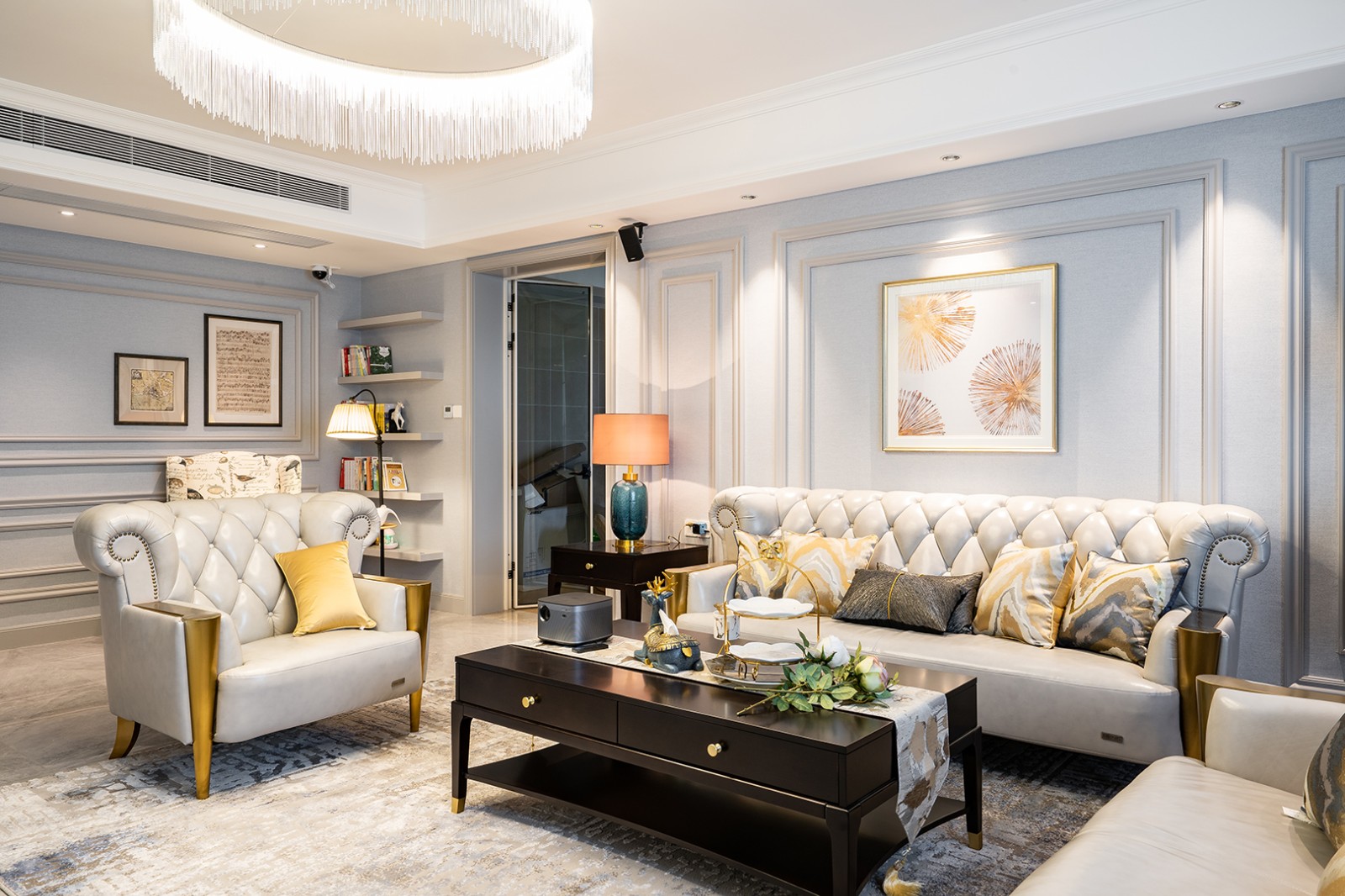 裝修案例美式輕奢風(fēng)格室內(nèi)裝修效果圖-客廳 裝修案例美式輕奢風(fēng)格室內(nèi)裝修效果圖-客廳