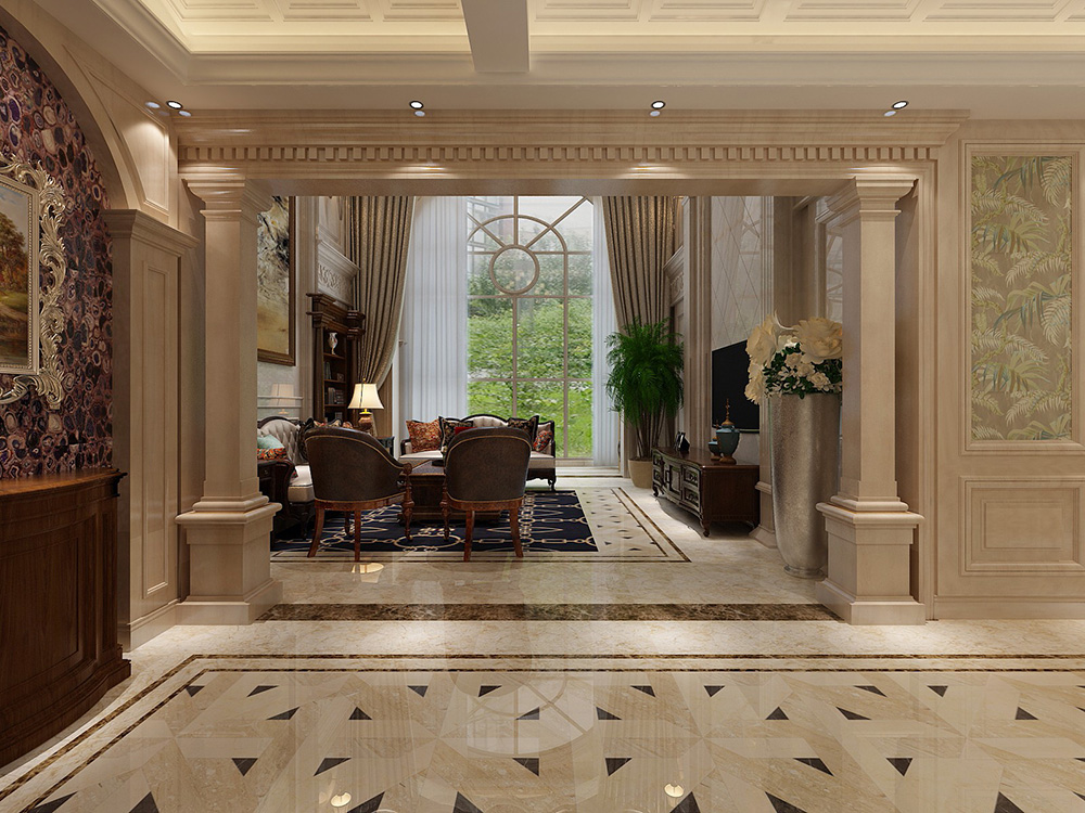 歐式風格別墅裝修設計效果圖-美的御海東郡別墅460平米-別墅走廊裝修設計 歐式風格別墅裝修設計效果圖-美的御海東郡別墅460平米-別墅走廊裝修設計