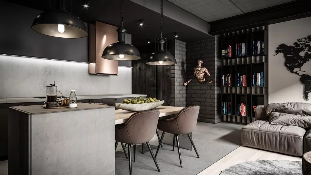 裝修案例工業(yè)風(fēng)風(fēng)格室內(nèi)裝修效果圖-餐廳 裝修案例工業(yè)風(fēng)風(fēng)格室內(nèi)裝修效果圖-餐廳