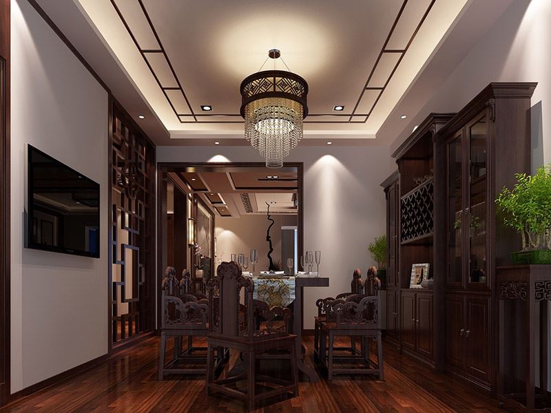 曲靖市陽光花園金麟苑新古典風格四居室裝修案例