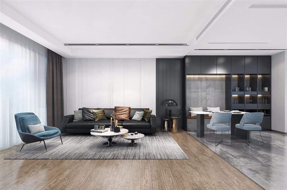 廣州市玖瓏湖別墅現(xiàn)代簡約風(fēng)格三居室裝修案例