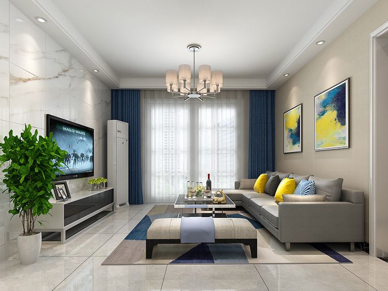 佛山市海倫堡·美的·玖悅府現(xiàn)代簡約風(fēng)格二居室裝修案例