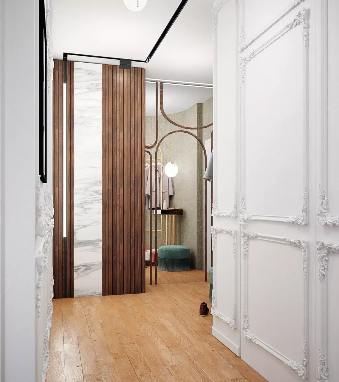 簡歐現(xiàn)代混搭風(fēng)格家裝設(shè)計室內(nèi)裝修效果圖-衣帽間 簡歐現(xiàn)代混搭風(fēng)格家裝設(shè)計室內(nèi)裝修效果圖-衣帽間