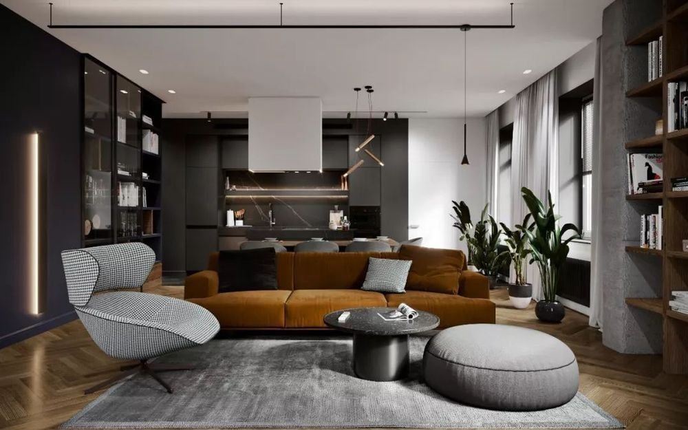 昭通市鳳凰鎮(zhèn)家屬區(qū)北歐風格三居室裝修案例