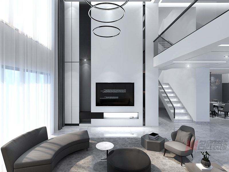 自貢市盈佳大廈現(xiàn)代簡(jiǎn)約風(fēng)格別墅裝修案例