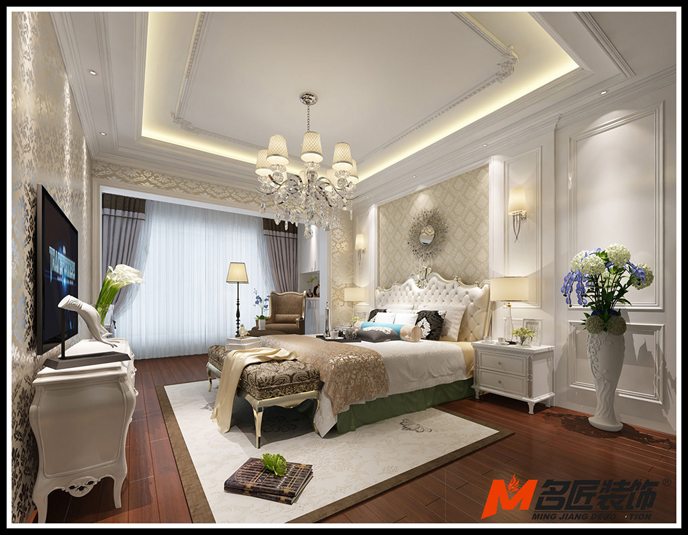 簡歐風(fēng)格室內(nèi)裝修效果圖-時代水岸三居111平米-室內(nèi)臥室裝修設(shè)計(jì) 簡歐風(fēng)格室內(nèi)裝修效果圖-時代水岸三居111平米-室內(nèi)臥室裝修設(shè)計(jì)