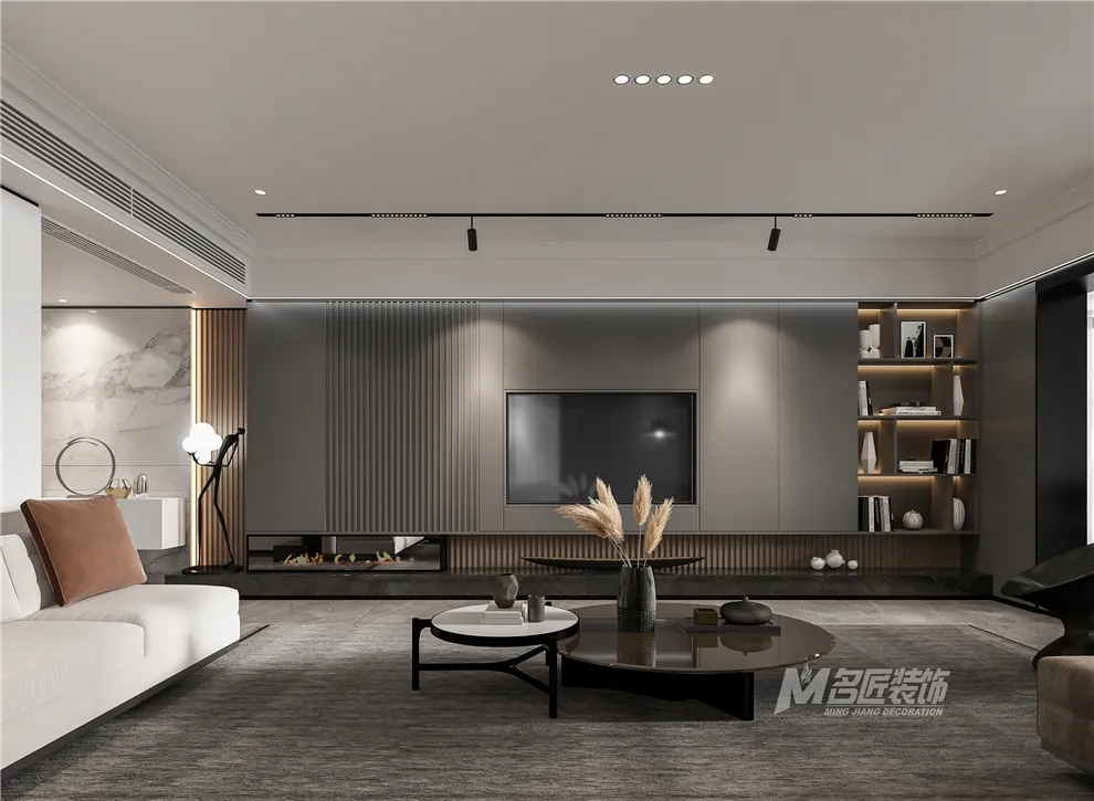 裝修公司黑白灰輕奢經(jīng)典風(fēng)格-客廳 裝修公司黑白灰輕奢經(jīng)典風(fēng)格-客廳