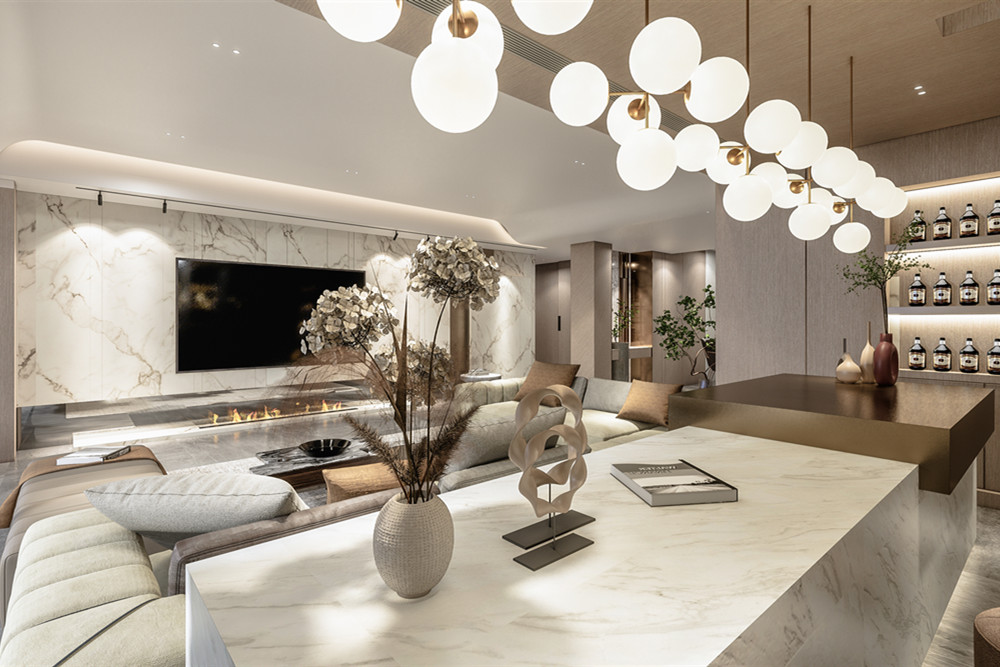 汕頭市海灣一城時代花園現(xiàn)代簡約風格四居室裝修案例