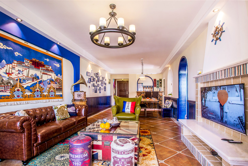 惠州市緣水岸地中海風(fēng)格二居室裝修案例