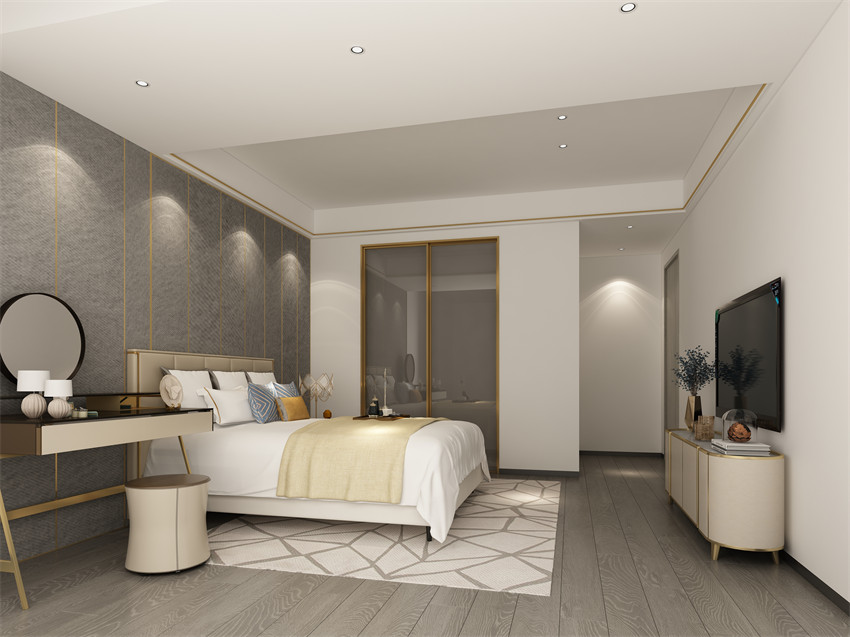 廣州市雅郡花園輕奢風(fēng)格三居室裝修案例