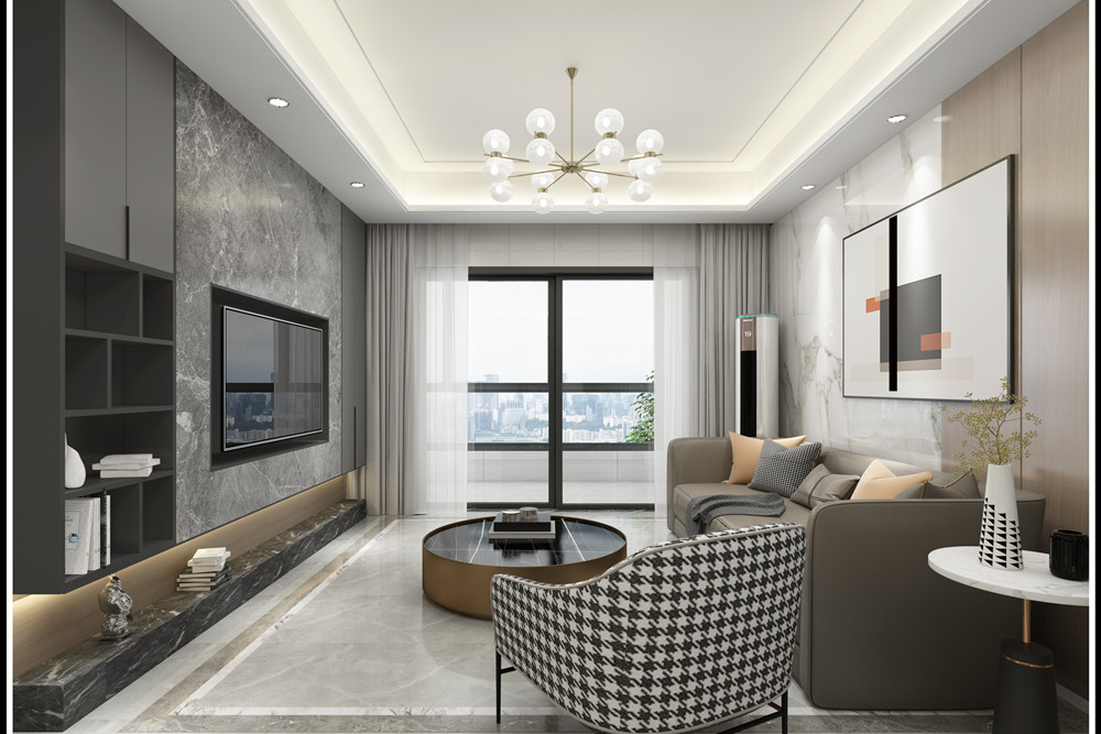 廣州市遠(yuǎn)東·御江豪庭現(xiàn)代簡(jiǎn)約風(fēng)格三居室裝修案例