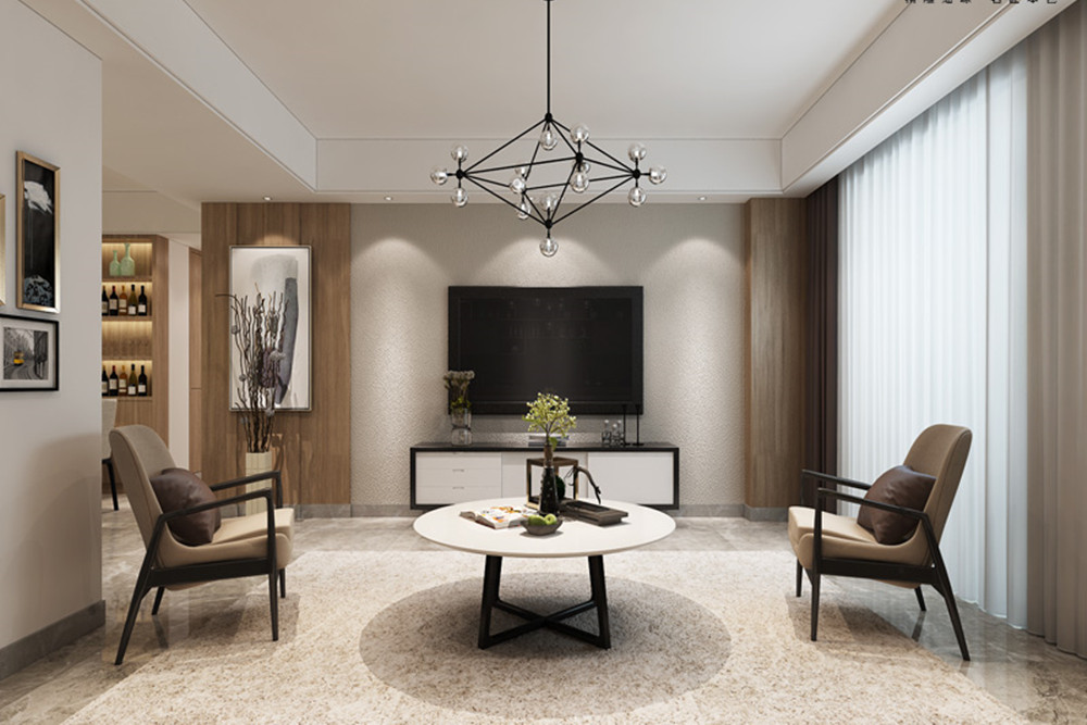 合肥市中海橙郡現(xiàn)代簡(jiǎn)約風(fēng)格三居室裝修案例