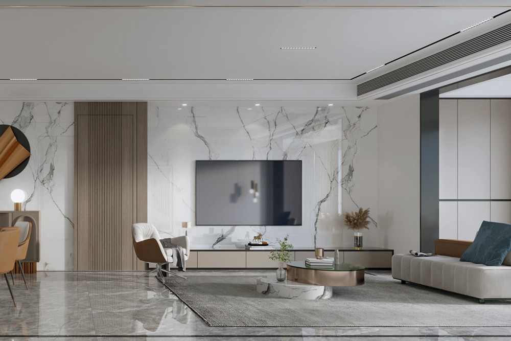 嘉興市碧桂園·楓景尚院現(xiàn)代簡約風格三居室裝修案例