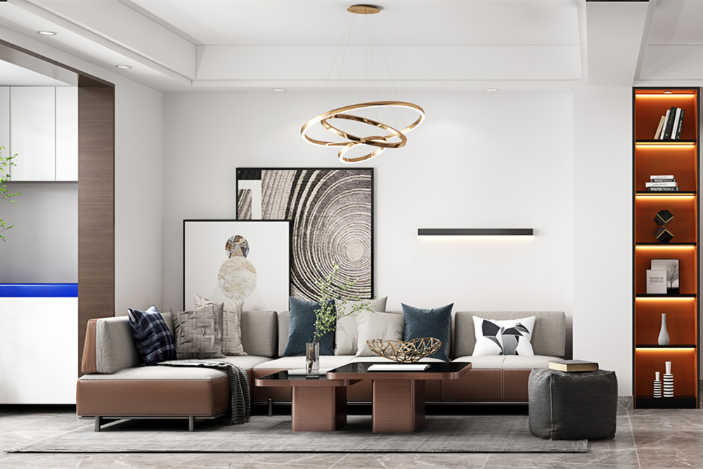 嘉興市大誠金廷府現(xiàn)代簡約風格三居室裝修案例