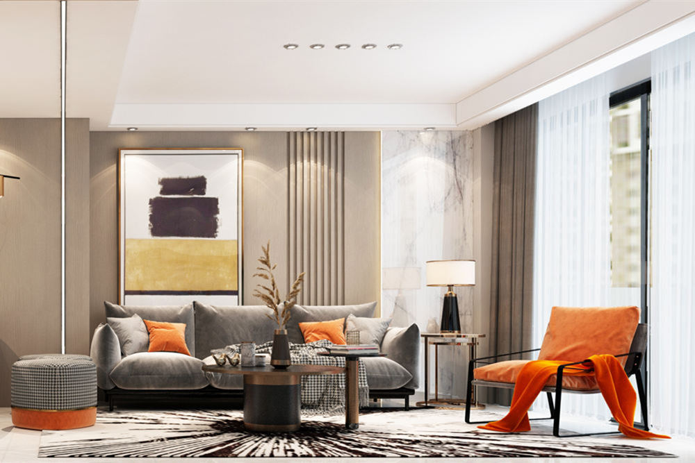 韶關市外灘華府現(xiàn)代簡約風格三居室裝修案例