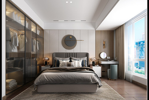 玉林市地王國際現(xiàn)代簡約風(fēng)格三居室裝修案例