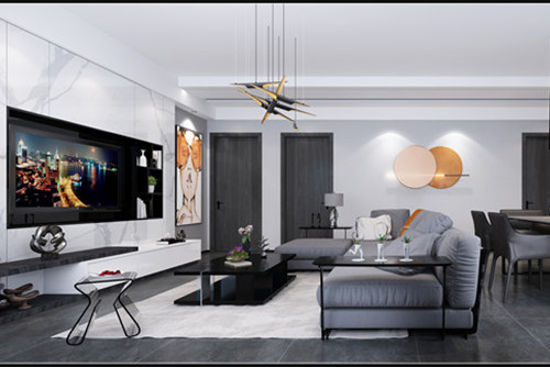 德陽(yáng)市電信小區(qū)現(xiàn)代簡(jiǎn)約風(fēng)格三居室裝修案例