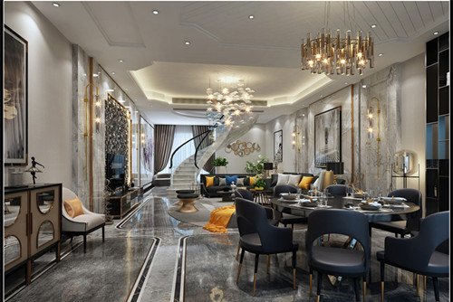 德陽(yáng)市朝陽(yáng)南路318號(hào)院輕奢風(fēng)格三居室裝修案例