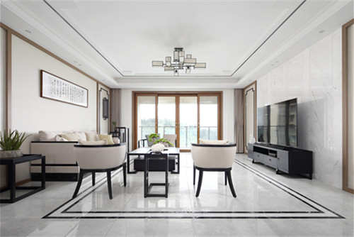 德陽(yáng)市玫瑰園新中式風(fēng)格別墅裝修案例