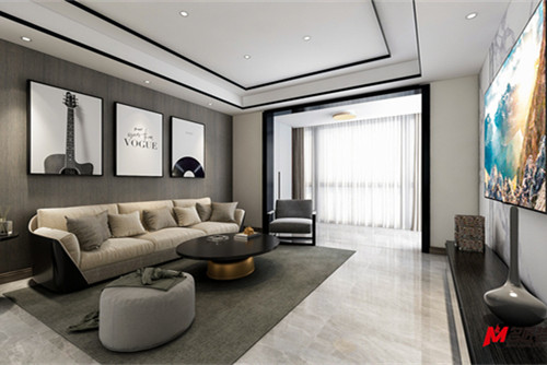 德陽市萬達(dá)華府?，F(xiàn)代簡約風(fēng)格三居室裝修案例