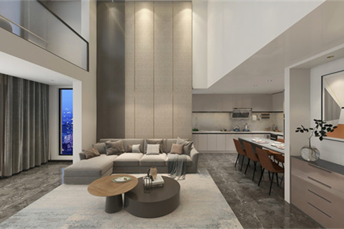 德陽市香江華府.現(xiàn)代簡約風(fēng)格三居室裝修案例