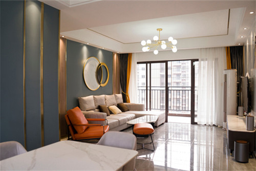 湛江市西粵京基城二期輕奢風(fēng)格三居室裝修案例