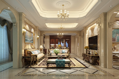 ?？?01平米以上歐式風格江畔花園家裝設計案例