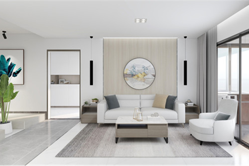 ?？谑芯G城桃李春風現(xiàn)代簡約風格三居室裝修案例