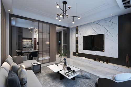 陽江市美侖廣場(chǎng)現(xiàn)代風(fēng)格別墅裝修案例