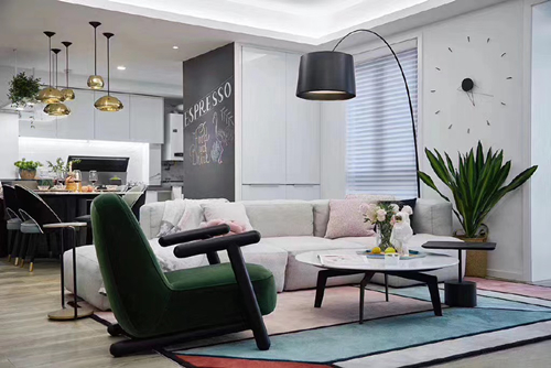 江門市美的公園天下北歐風(fēng)格三居室裝修案例