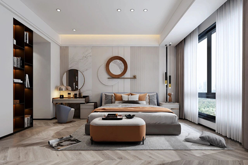 福州市龍湖蘭園天序現(xiàn)代風格三居室裝修案例