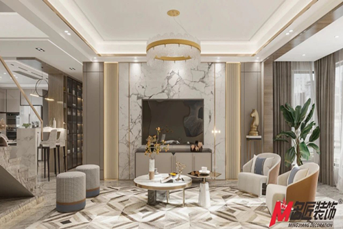 福州市龍湖蘭園天序現(xiàn)代風格四居室裝修案例