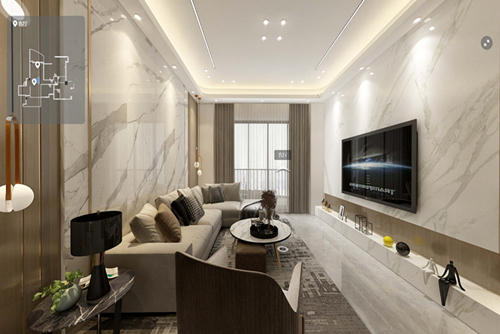 廣州市錦繡天倫花園輕奢風(fēng)格四居室裝修案例