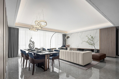 涼山彝族自治州安寧小區(qū)現代風格四居室裝修案例