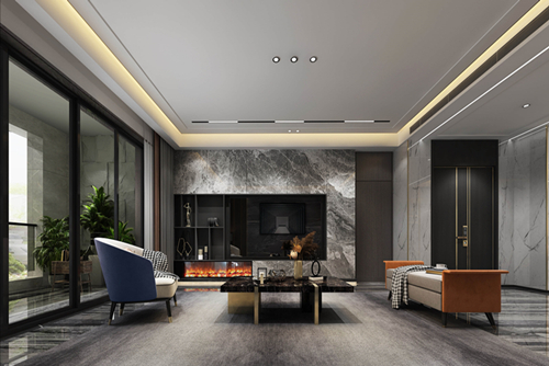 ?？谑斜坦饒@劍橋郡輕奢風(fēng)格平層裝修案例