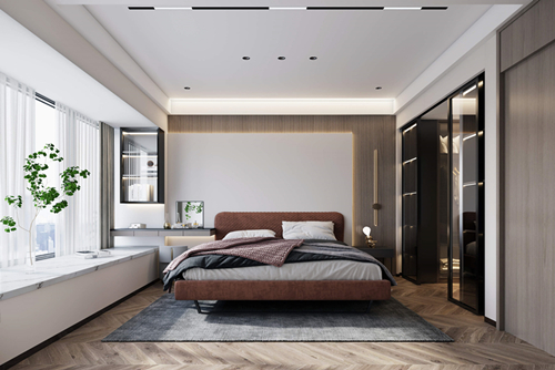 ?？谑协h(huán)球100寶龍城現(xiàn)代簡(jiǎn)約風(fēng)格平層裝修案例