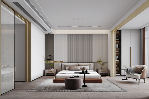 ?？谑邪查w小區(qū)輕奢風(fēng)格平層裝修案例