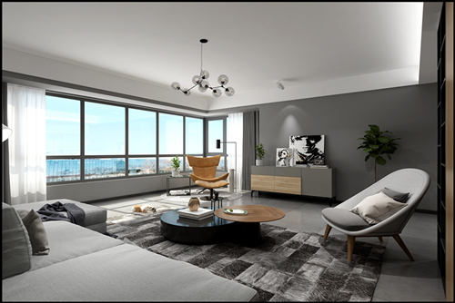 佛山市金茂綠島湖現(xiàn)代風格平層裝修案例