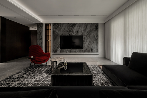 中山市江華苑現(xiàn)代風(fēng)格三居室裝修案例