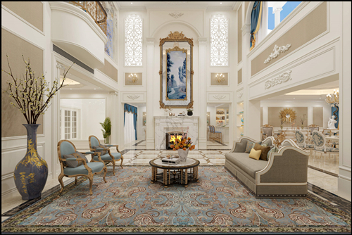 佛山市時代南灣歐式風格別墅裝修案例