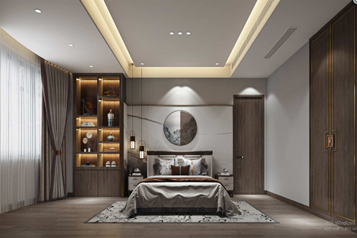 三明市愛國(guó)路小區(qū)新中式風(fēng)格別墅裝修案例