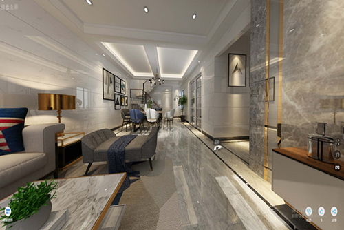 廣州市云山詩意(白云)輕奢風(fēng)格復(fù)式裝修案例