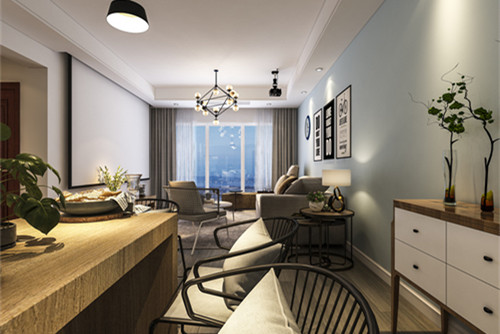 中山市東麗豪庭北歐風(fēng)格三居室裝修案例