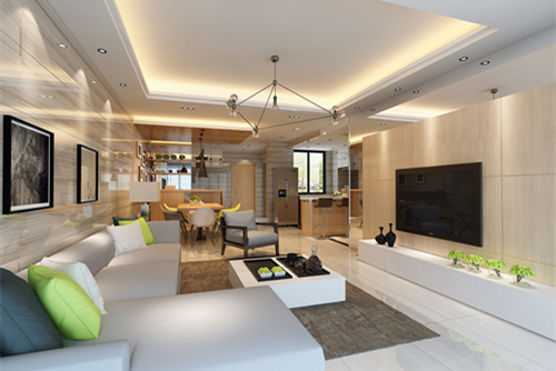 中山市敏捷紫嶺國(guó)際現(xiàn)代簡(jiǎn)約風(fēng)格三居室裝修案例