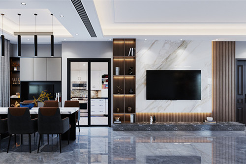 中山市雅居樂(lè)萬(wàn)象郡2期現(xiàn)代簡(jiǎn)約風(fēng)格四居室裝修案例