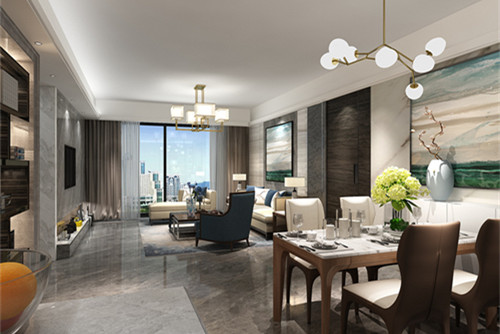 中山市萬(wàn)科柏悅灣現(xiàn)代簡(jiǎn)約風(fēng)格三居室裝修案例